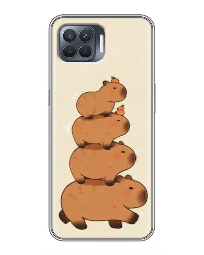 Чехол для OPPO Reno 4 Lite с картинкой «Башня из капибар»