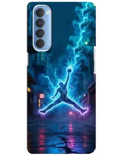 Чехол для OPPO Reno 4 Pro с картинкой «Jordan Gold Jumpman»