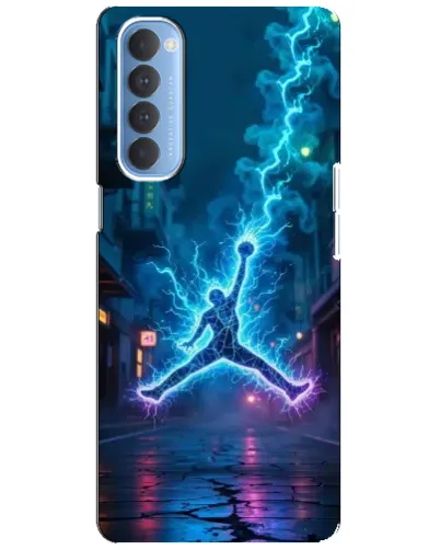 Чехол для OPPO Reno 4 Pro с картинкой «Jordan Gold Jumpman»