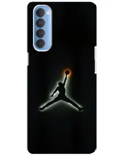 Чехол для OPPO Reno 4 Pro с картинкой «Jordan Gradient Logo»