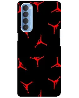 Чехол для OPPO Reno 4 Pro с картинкой «Jordan Red Pattern»