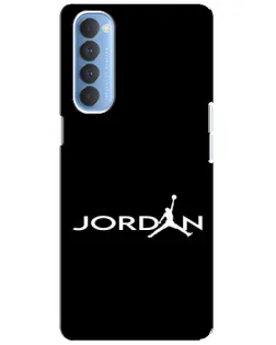 Чехол для OPPO Reno 4 Pro с картинкой «Jordan White Logo»