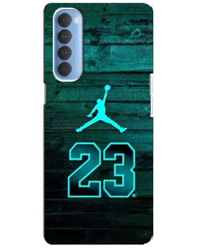 Чехол для OPPO Reno 4 Pro с картинкой «Jordan Cyan 23»