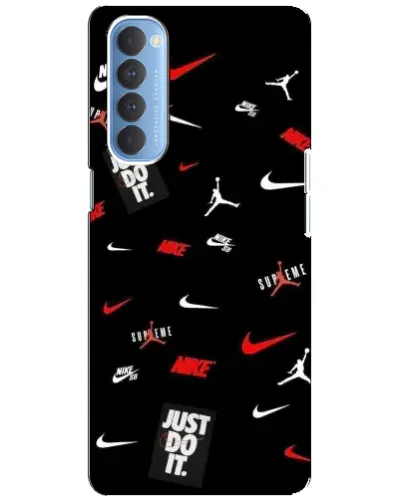 Чехол для OPPO Reno 4 Pro с картинкой «Nike Mix Pattern»