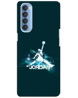 Чехол для OPPO Reno 4 Pro с картинкой «Jordan Blue Fire»