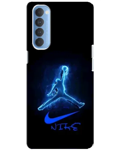 Чехол для OPPO Reno 4 Pro с картинкой «Jordan Neon Blue»