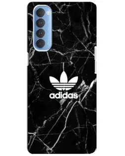Чехол для OPPO Reno 4 Pro с картинкой «Белый мрамор Adidas»