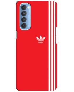 Чехол для OPPO Reno 4 Pro с картинкой «Красный минимализм Adidas»