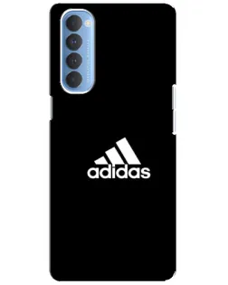 Чехол для OPPO Reno 4 Pro с картинкой «Черная классика Adidas»