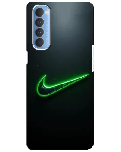 Чехол для OPPO Reno 4 Pro с картинкой «Неоновый контур Nike»