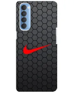 Чехол для OPPO Reno 4 Pro с картинкой «Nike — карбоновая сетка»
