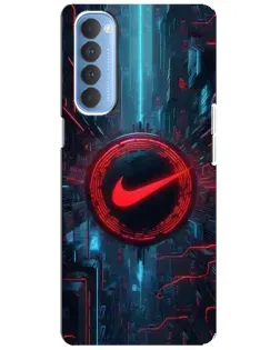 Чехол для OPPO Reno 4 Pro с картинкой «Техногенный стиль Nike»