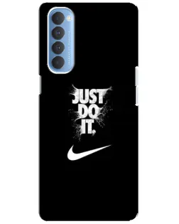 Чехол для OPPO Reno 4 Pro с картинкой «Текстовый принт Nike»