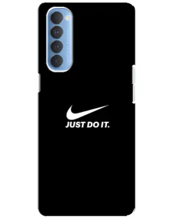 Чехол для OPPO Reno 4 Pro с картинкой «Минимализм от Nike»