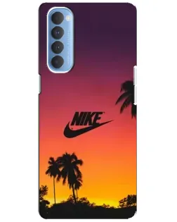 Чехол для OPPO Reno 4 Pro с картинкой «Nike на закате солнца»