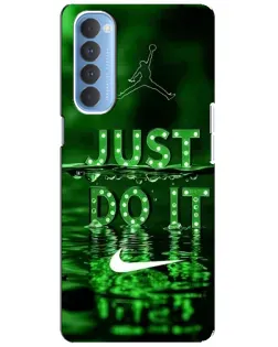 Чехол для OPPO Reno 4 Pro с картинкой «Зеленый неоновый Nike»