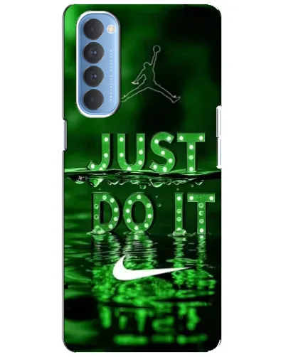 Чехол для OPPO Reno 4 Pro с картинкой «Зеленый неоновый Nike»