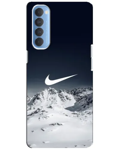 Чехол для OPPO Reno 4 Pro с картинкой «Nike — зимние горы»