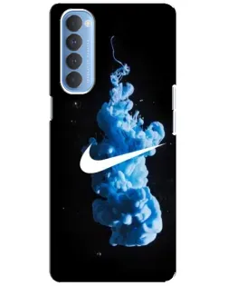 Чехол для OPPO Reno 4 Pro с картинкой «Nike и синий дым»