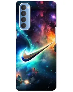 Чехол для OPPO Reno 4 Pro с картинкой «Космический Nike Swoosh»