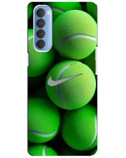Чехол для OPPO Reno 4 Pro с картинкой «Теннисные мячи Найк»