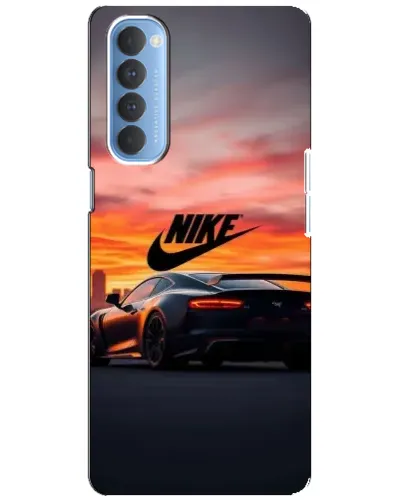 Чехол для OPPO Reno 4 Pro с картинкой «Nike и суперкар»