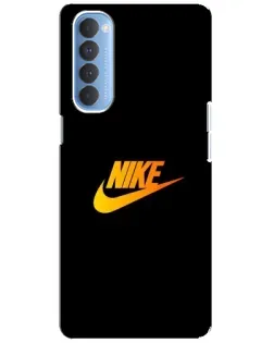 Чехол для OPPO Reno 4 Pro с картинкой «Золотой логотип Nike»