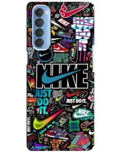 Чехол для OPPO Reno 4 Pro с картинкой «Яркий коллаж Nike»