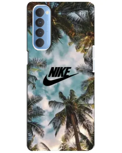 Чехол для OPPO Reno 4 Pro с картинкой «Тропический принт Nike» Чехол для OPPO Reno 4 Pro с картинкой «Тропический принт Nike»