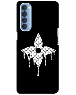 Чехол для OPPO Reno 4 Pro с картинкой «Цветочная монограмма»