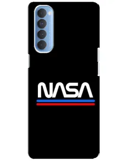 Чехол для OPPO Reno 4 Pro с картинкой «NASA — классика Red Blue»