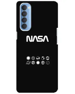 Чехол для OPPO Reno 4 Pro с картинкой «NASA — технический принт»