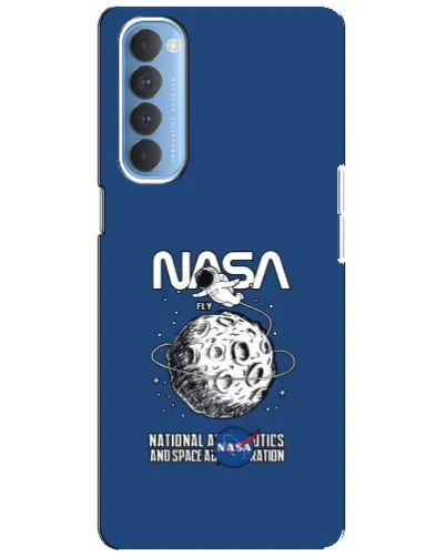Чехол для OPPO Reno 4 Pro с картинкой «NASA — лунная миссия»