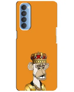 Чехол для OPPO Reno 4 Pro с картинкой «Золотая обезьяна Bored Ape»