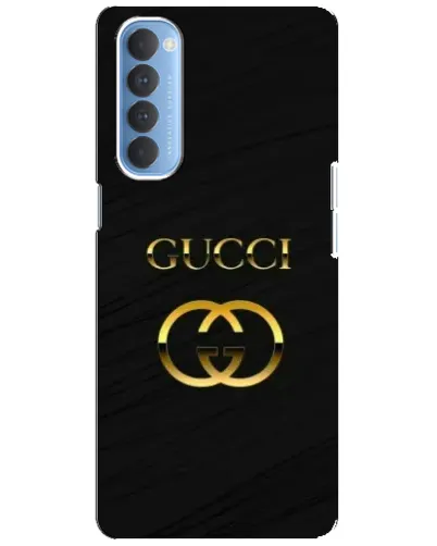 Чехол для OPPO Reno 4 Pro с картинкой «Золотой логотип Gucci»