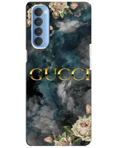 Чехол для OPPO Reno 4 Pro с картинкой «Абстрактные цветы Gucci»