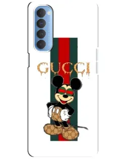 Чехол для OPPO Reno 4 Pro с картинкой «Микки Маус Gucci — полосы» Чехол для OPPO Reno 4 Pro с картинкой «Микки Маус Gucci — полосы»