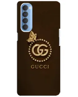 Чехол для OPPO Reno 4 Pro с картинкой «Gucci — золотая бабочка» Чехол для OPPO Reno 4 Pro с картинкой «Gucci — золотая бабочка»