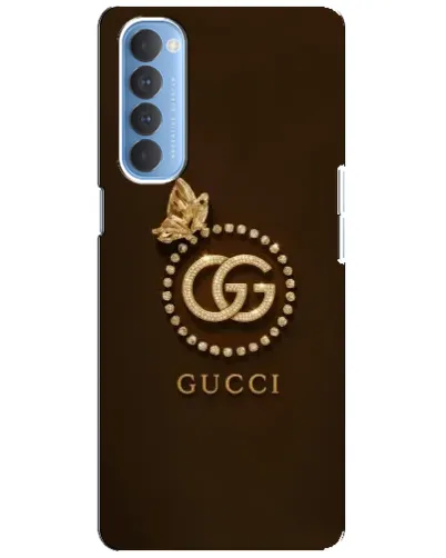 Чехол для OPPO Reno 4 Pro с картинкой «Gucci — золотая бабочка»