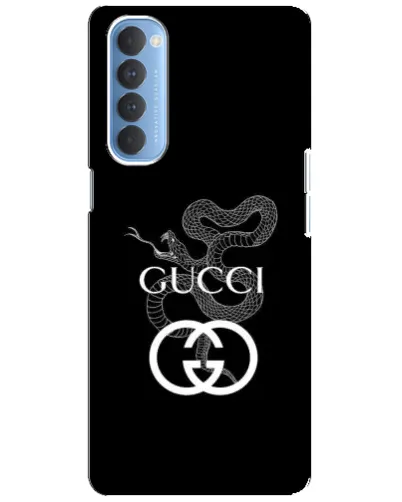 Чехол для OPPO Reno 4 Pro с картинкой «Gucci — серебряная змея»
