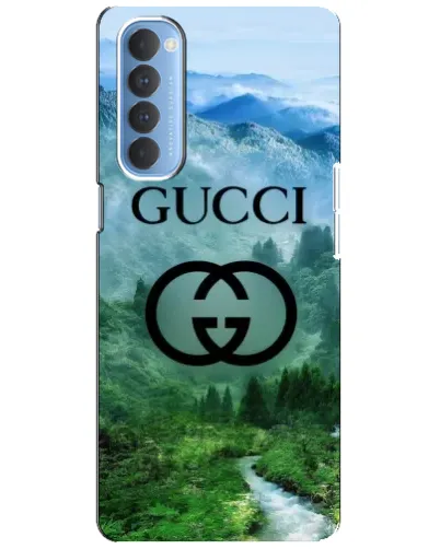 Чехол для OPPO Reno 4 Pro с картинкой «Gucci — горный пейзаж»
