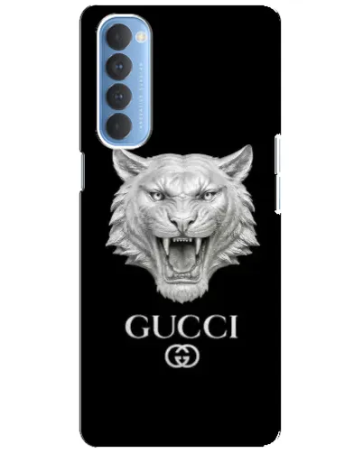 Чехол для OPPO Reno 4 Pro с картинкой «Gucci — серебряный лев» Чехол для OPPO Reno 4 Pro с картинкой «Gucci — серебряный лев»