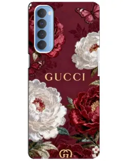 Чехол для OPPO Reno 4 Pro с картинкой «Gucci — бордовые розы» Чехол для OPPO Reno 4 Pro с картинкой «Gucci — бордовые розы»
