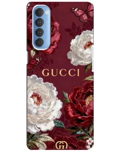 Чехол для OPPO Reno 4 Pro с картинкой «Gucci — бордовые розы» Чехол для OPPO Reno 4 Pro с картинкой «Gucci — бордовые розы»