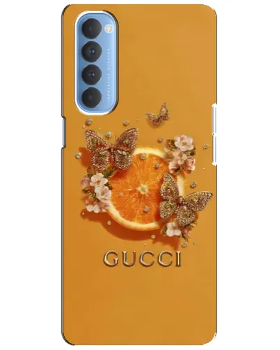 Чехол для OPPO Reno 4 Pro с картинкой «Gucci — золотые бабочки» Чехол для OPPO Reno 4 Pro с картинкой «Gucci — золотые бабочки»