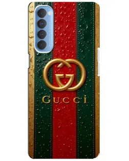 Чехол для OPPO Reno 4 Pro с картинкой «Gucci — фирменная полоса и золото» Чехол для OPPO Reno 4 Pro с картинкой «Gucci — фирменная полоса и золото»