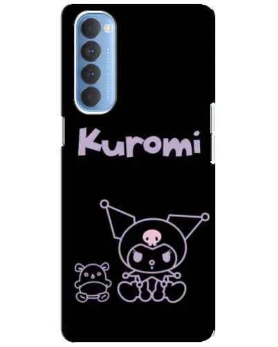 Чехол для OPPO Reno 4 Pro с картинкой «Kuromi — черный минимализм»