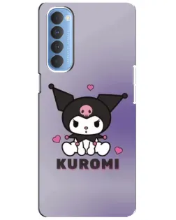 Чехол для OPPO Reno 4 Pro с картинкой «Kuromi — фиолетовый арт»