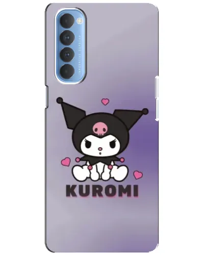 Чехол для OPPO Reno 4 Pro с картинкой «Kuromi — фиолетовый арт»