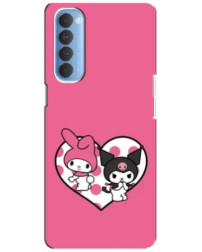 Чехол для OPPO Reno 4 Pro с картинкой «Kuromi и My Melody»